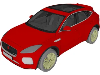 Jaguar E-Pace (2018) 3D Model preview
