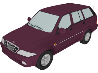 Daewoo Musso 3D Model preview