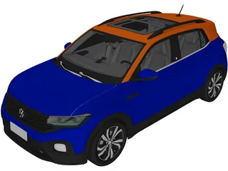 Volkswagen T-Cross (2019) 3D Model preview