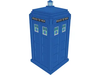 British Police Call Box 3D Model preview