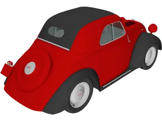 Fiat 500 Topolino (1936) 3D Model preview