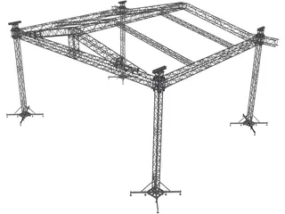 Eurotruss ST Groundsuport 3D Model preview