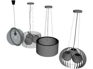 Ceiling Light Collection 3D Model preview