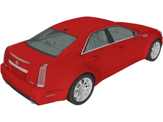 Cadillac CTS Sedan (2007) 3D Model preview