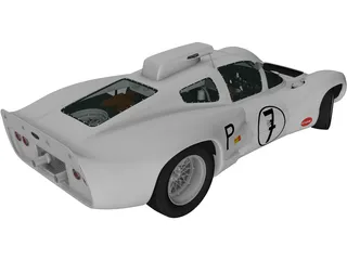 Chaparral 2D Race Car (1966) 3D Model preview