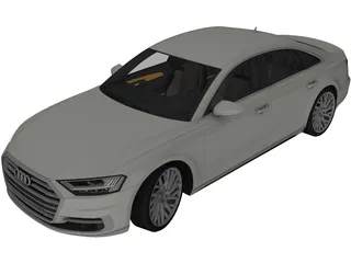 Audi A8 LWB (2018) 3D Model preview