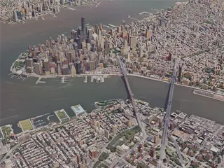 New York City, Manhattan, USA (2019) 3D Model preview