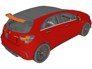 Mercedes-Benz A45 AMG Carbon Edition (2017) 3D Model preview
