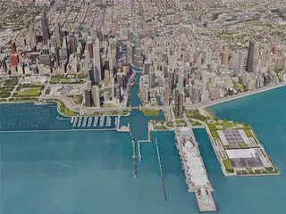 Chicago City, USA (2019) 3D Model preview