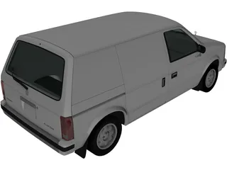 Dodge Mini Ram Van (1984) 3D Model preview