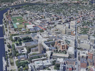 Boston City, MA, USA (2019) 3D Model preview