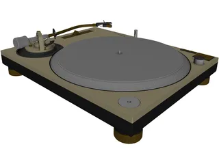 Technics SL-1200MK2 Turntable 3D Model preview