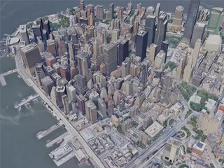 New York City, Lower Manhattan, USA (2019) 3D Model preview