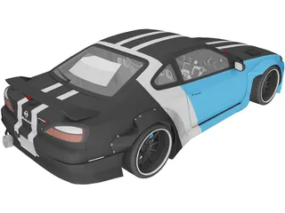 Nissan Silvia S15 Rocket Bunny 3D Model preview
