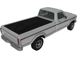 Ford F-150 (1978) 3D Model preview