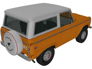 Ford Bronco (1975) 3D Model preview