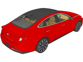 Hyundai Sonata (2020) 3D Model preview