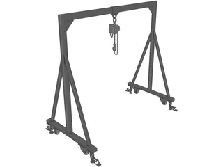Manual Crane 3D Model preview