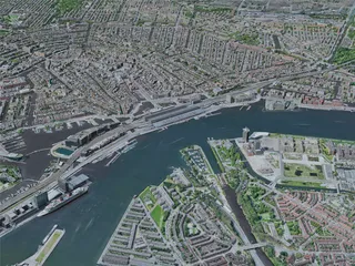 Amsterdam City, Netherlands (2019) 3D Model preview