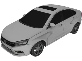 Lada Vesta 3D Model preview