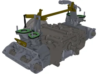Alfa Romeo Boxer Engine 3D Model preview