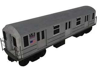 Subway Car 3D Model preview