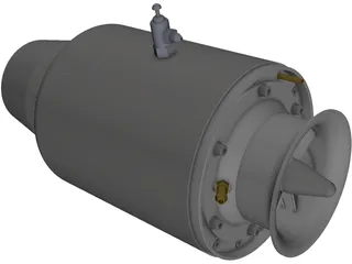 Jet Engine 18kg Force 3D Model preview