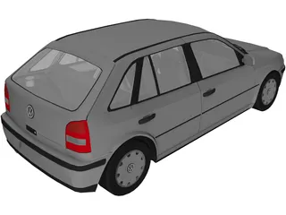Volkswagen Gol G3 3D Model preview