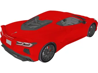 Chevrolet Corvette Z51 (2020) 3D Model preview