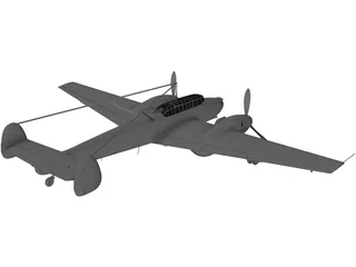 Messerschmitt BF-110 G-2 3D Model preview