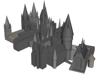 Hogwarts 3D Model preview