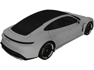 Porsche Taycan Turbo S (2020) 3D Model preview