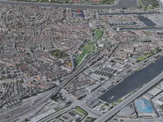 Antwerp City, Belgium (2019) 3D Model preview