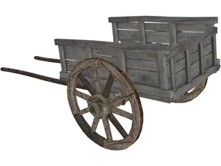 Horse Cart 3D Model preview