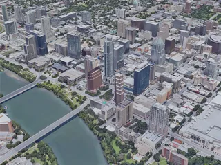 Austin City, TX, USA (2019) 3D Model preview