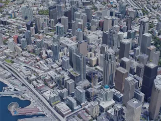 Seattle City, WA, USA (2019) 3D Model preview