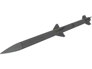 AIM120D Missile 3D Model preview