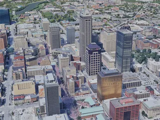 Indianapolis City, IN, USA (2019) 3D Model preview