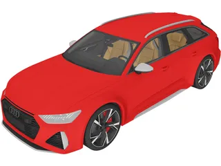 Audi RS6 Avant (2020) 3D Model preview