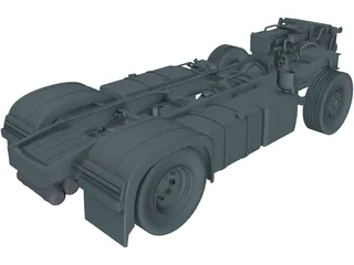 Euro Truck Chassis 3D Model preview