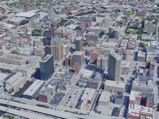 Milwaukee City, WI, USA (2019) 3D Model preview