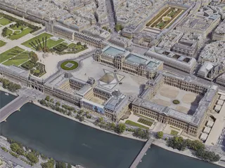 Paris City Center, France (2019) 3D Model preview