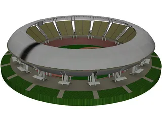 Soccer Stadium 3D Model preview