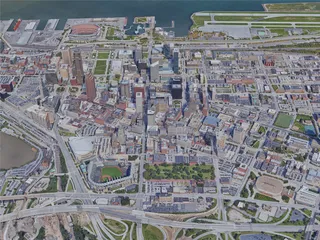 Cleveland City, OH, USA (2019) 3D Model preview