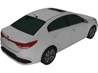 Kia Rio (2017) 3D Model preview