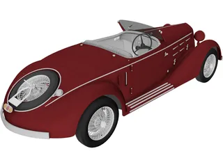 Alfa Romeo 6C 2300 S Touring Pescara Spider (1935) 3D Model preview