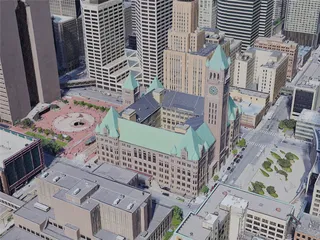 Minneapolis City, MN, USA (2019) 3D Model preview