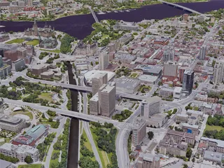 Ottawa City, ON, Canada (2019) 3D Model preview