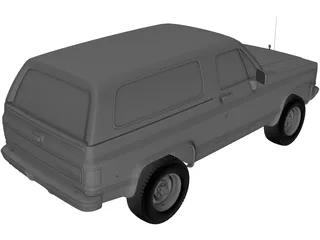 Chevrolet Blazer (1989) 3D Model preview