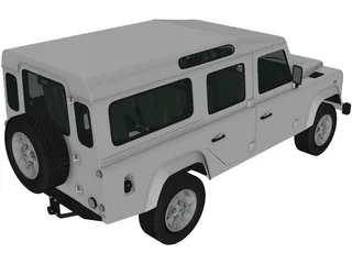 Land Rover Defender 110 Station Wagon (2011) 3D Model preview